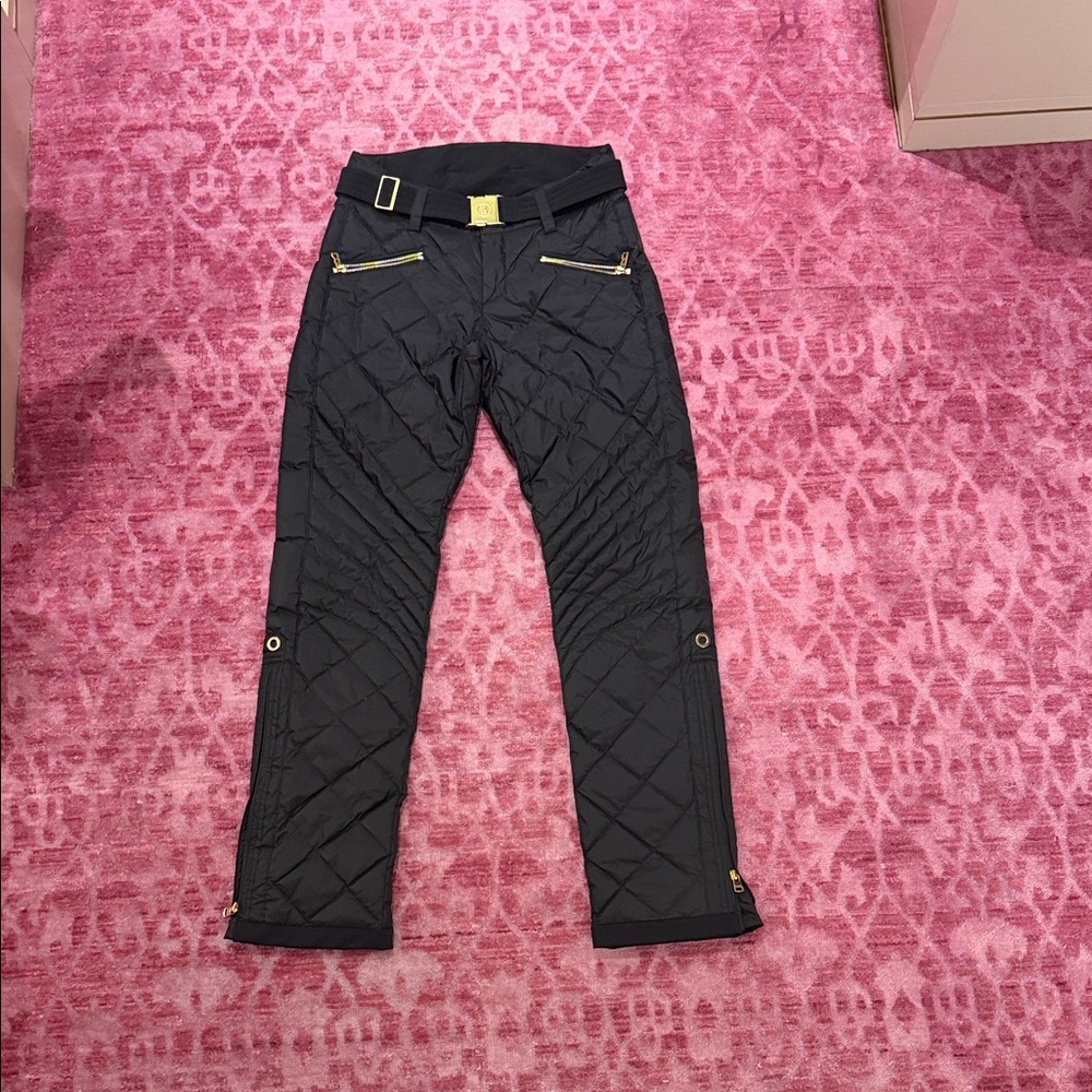 Bogner Quilted Ski Pants with Gold Details